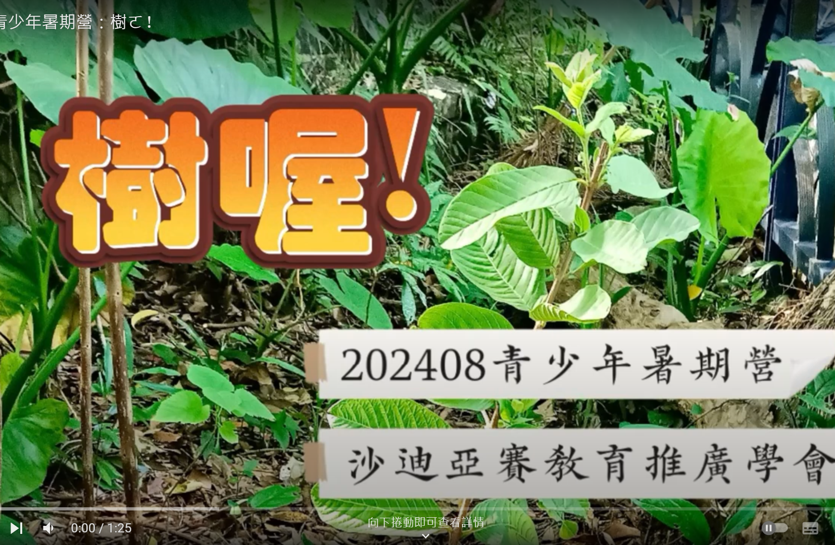 2024.08.03/1011/17/24 祥笛青少年領袖營暑期營隊：樹ㄛ！