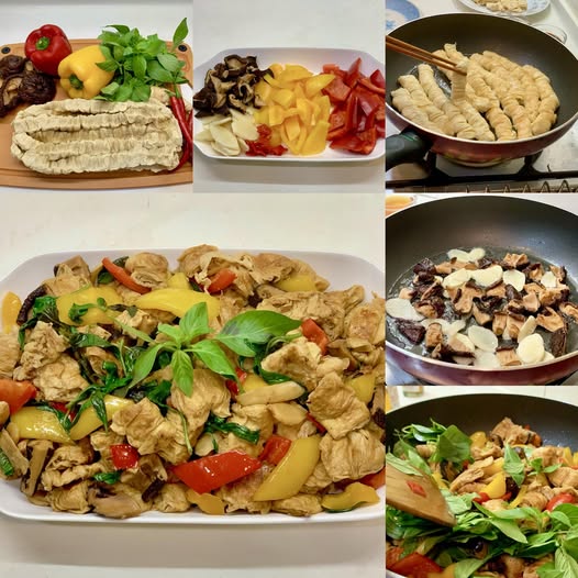 20251021祥笛素食-塔香三杯豆腸